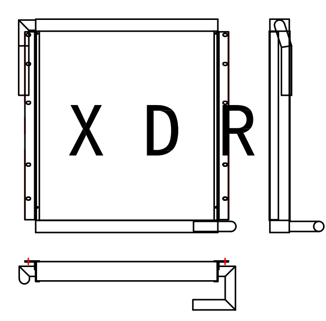 Oil Cooler for Excavator Kobelco230-6