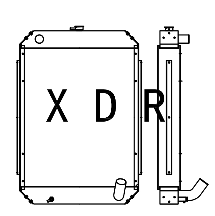  Water Radiator for Excavator Hyundai110-7