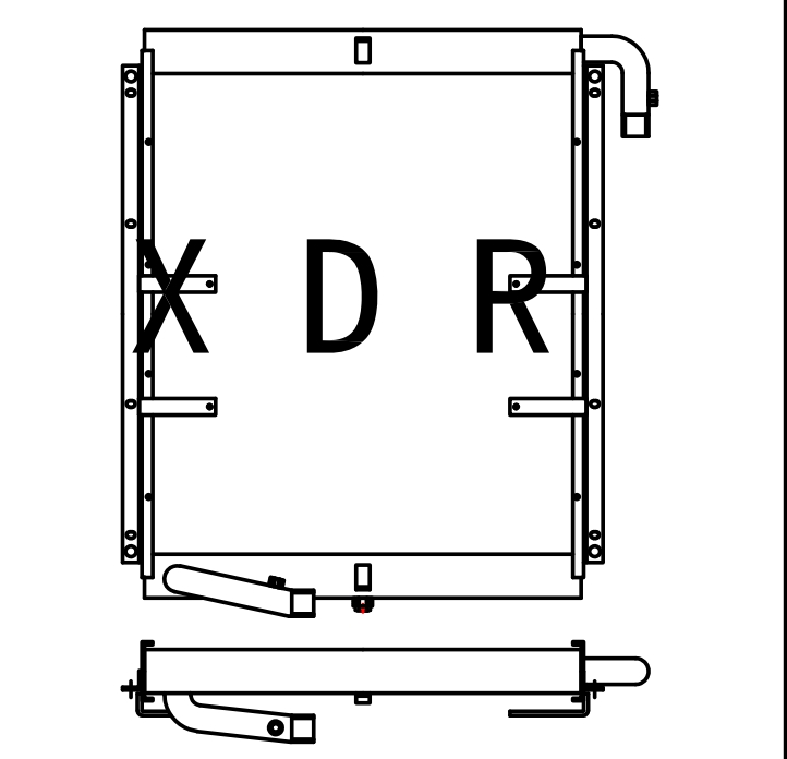  Hydraulic Oil Cooling Radiator, excavator radiator  