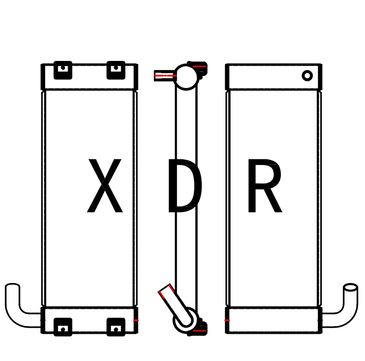 Spare Part Hitachi135-5Hydraulic Oil Radiator 