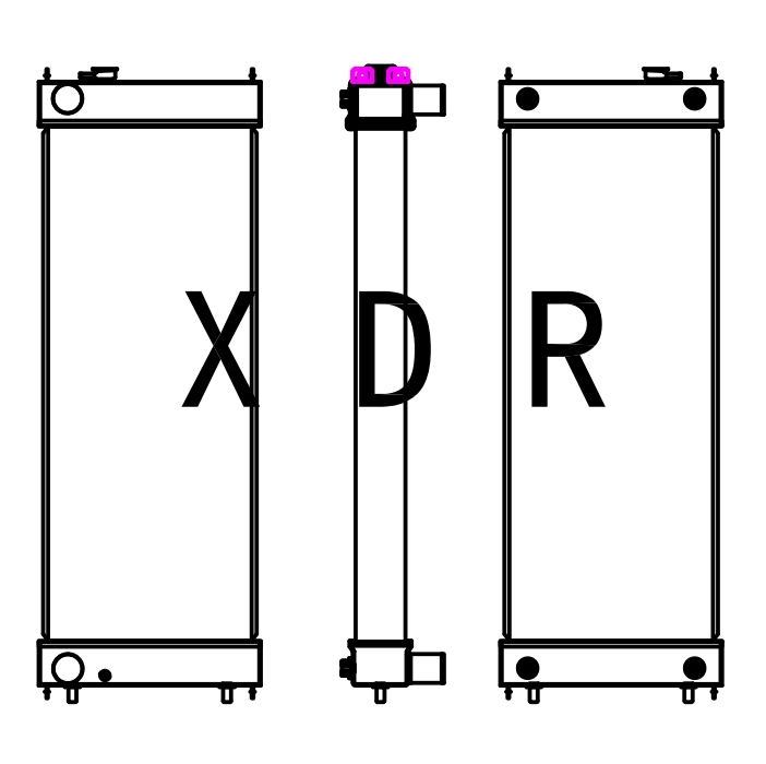 Aluminum Radiator For Hitachi 350-8
