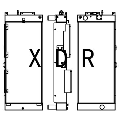 Water Radiator Compatible With Hyundai215-9