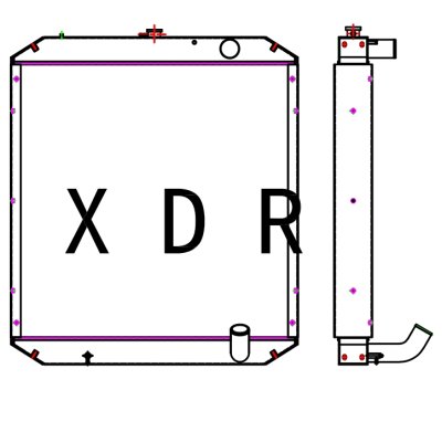 Water Radiator Compatible With Hyundai320-7rd
