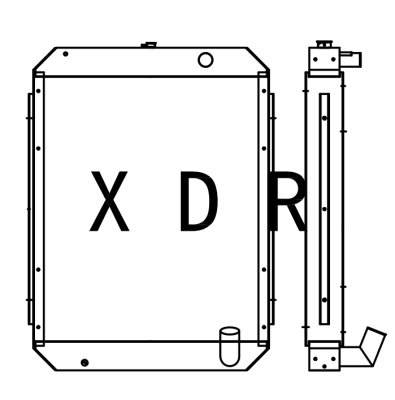 Water Radiator Compatible With Hyundai210W5