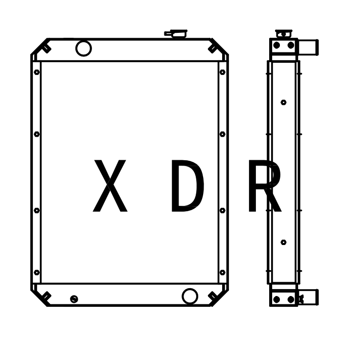Water Radiator Compatible With Hyundai130-5/130-7