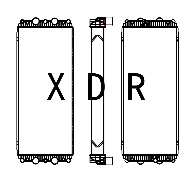 Caterpillar Model YXC349 Water Radiator