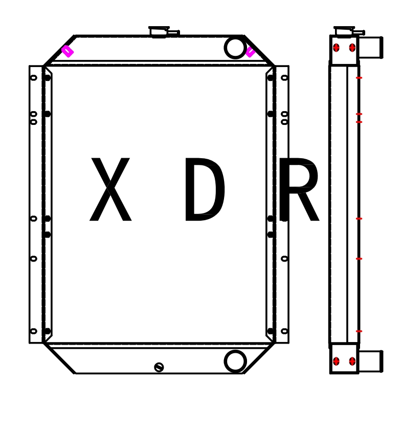 Aftermarket Radiator for Hitachi135-5